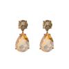 Brincos europeus e americanos transfronteiriços novos em forma de gota d'água com strass, moda versátil, temperamento, vestido feminino, acessórios de brincos, atacado