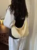 Bolso Cruzado de Mujer con Pliegues 2026, Nueva Versión Coreana, Simple y Versátil, Bolso de Mano de Lona de Gran Capacidad para Viajes, Bolso Tipo Dumpling