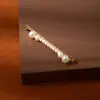 Pinza para el pelo de perlas estilo coreano para celebridades de internet para mujer, Pinza elegante para flequillo y patillas, Pinza Bb simple de alta gama al por mayor