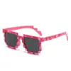 Gafas de Mosaico, Gafas de Sol Bidimensionales, Gafas de Píxeles para Personalidad de Tiktok, Gafas de Estilo Píxel a Cuadros para Fiesta de Celebridad de Internet