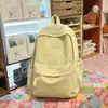 Mochila de Color Sólido Estilo Simple para Exteriores para Mujer, Diseño de Nicho, Bolsa Escolar Ligera para Estudiantes de Primaria y Secundaria