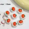 Perlas de Comida con Agujero Pasante de Acrílico Estampado de Dibujos Animados Perlas Sueltas Accesorios DIY Hechos a Mano Cadena para Teléfono Móvil Colgante Material de Joyería