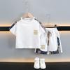 Roupa Infantil Roupas de Verão para Meninos 2026 Nova Estilosa Tendência para Meninos Bebê Cool Menino Manga Curta Streetwear