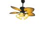 Lustre Ventilador de Teto Retrô para Sala de Estar Cor Nogueira Cordão Lustre Doméstico Integrado Ventilador de Teto Retrô Lâmpada Atacado Zhongshan Fengqi