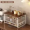 Balcão de Bar para Escritório Desktop Prateleira de Armazenamento de Lanches e Chá de Várias Camadas Caixa de Armazenamento para Sachês de Chá Prateleira de Armazenamento para Despensa