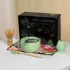 Conjunto de Chá Matcha Flor de Cerejeira Conjunto de 7 Peças Tigela de Matcha Cerâmica Japonesa Batedor de Matcha Suporte para Batedor de Matcha Mexedor de Chá Suporte para Batedor de Matcha Transfronteiriço