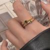 Anel de diamante verde moda coreana personalidade feminina anel dedo indicador Joker fornecimento AliExpress joias atacado