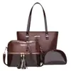 Bolso de Mujer 2023 Nueva Moda Laca Gran Capacidad Bolso de Mano Hombro Único Diagonal Bolso para Suegra Bolso de Tres Piezas Al por Mayor
