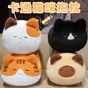 Almohada de Peluche de Gato Linda, Gordita y Adorable, Gato Tricolor, Gato Naranja, Gatito de Dibujos Animados, Cojín para Sofá del Hogar