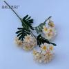 3 cabeças Louwei simulação flor margarida hortênsia casamento auditório decoração floral macio traje tiro adereços flor falsa comércio exterior