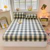 Novo e antigo conjunto de cama de algodão cru com chapéu de pano grosso, tapete estampado, três peças, colchão macio para dormitório, conjunto de proteção para colchão, atacado