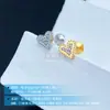 Pendientes de Aleación de Titanio F136 Corazón de Diamante V Incrustados con Circonita Clavos de Hélice Versátiles de Gama Alta Clavos para Labios Joyería para Piercings de Titanio G23