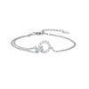 Pulsera de Anillos con Números Romanos Románticos para Mujer, Pulsera de Eslabones de Anillos, Nuevo Estilo, Lujo Ligero, Diseño Nicho, Elegante Pulsera de Doble Anillo