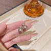 Pendientes Exquisitos de Plata S925 con Aguja de Plata, Circonita y Perla, Estilo Nicho Versátil y Sencillo, Pendientes de Lujo Ligero de Alta Gama para Mujer