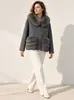 Peça de Outerwear Pura Caxemira, Peça de Outerwear Pequena, Lã Dupla Face Solta Roupa de Trabalho Elegante Peça de Outerwear de Caxemira, Peça de Outerwear Outono e Inverno 2025 para Mulheres