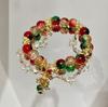 Pulsera de Mariposa Amor Flor Otoño Nueva Pulsera de Cristal de Mariposa para Mujer, Diseño de Nicho, Estilo Ins, Joyería de Pulsera para Estudiante de Alta Gama