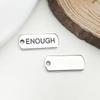 Aleación Rectangular Inspiracional Palabra Inglesa Letra Tarjeta DIY Collar Pulsera Llavero Accesorios de Joyería Colgante Pequeño