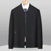 Chaqueta de Otoño para Papá 2025 Estilo Nuevo Chaqueta Casual con Cuello Alto para Hombres de Mediana Edad y Mayores Tops de Primavera y Otoño