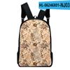 2022 Amazon Transfronterizo Nuevo Producto Texto Café Bolsa 3D Periférico Mochila 3D Tela Oxford Mochila 3D