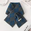 Bufanda 100% Lana 2026 Nuevo Estilo Coreano Estilo Británico Patrón de Diamantes para Mujer Invierno Cálida Versátil Bufanda de Punto para el Cuello