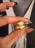 Anillo Popular Estilo Palacio Retro Hoja de Plátano de Xiaohongshu para Mujer, Lujo Accesible Anillo de Diamante Cepillado Italiano