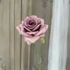 Rosa Artificial Mocha de Tallo Único Flor de Boda Pared de Flores Bola de Flores Arreglo Floral Fila de Suelo Pasillo de Flores Material Floral Decoración Suave Arte Floral