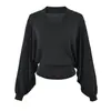 Top de punto blanco con cuello en V y mangas murciélago para mujer, nuevo diseño otoño/invierno, elegante, adelgazante, versátil y perfecto como capa interior