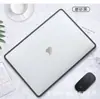 Funda Protectora para MacBook Portátil Apple Macbookair 13.6 pulgadas Set Negro Transparente Delgada y Ligera Funda de Moda