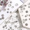 Antiguo soporte de flores hueco de aleación de plata, tapa de cuentas, tapa de cuentas, antiguo DIY, horquilla de paso, accesorios de corona