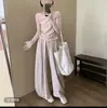 Pantalones Casuales Sueltos Versátiles de Cintura Alta Delgados para Mujer Verano 2026 Color Sólido Adelgazantes Caídos de Pierna Ancha