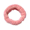 Muñequera de Franela Lavable Color Sólido Macarrón Absorbente de Sudor Cinta para la Cabeza para Lavado Facial Maquillaje Accesorios para el Cabello