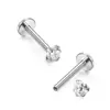 Joias Personalizadas para Piercing com Brincos de Unha de Lábio com Diamante Aço Inoxidável Joias de Lábio Brincos Venda Direta da Fábrica Unha de Hélice Unha de Nariz Aço Titânio