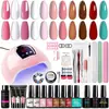 Kit de Arte para Uñas Set de Herramientas de Arte para Uñas Transfronterizo, Set Completo de Esmalte en Gel para Uñas y Gel de Extensión, Solución Integral