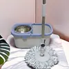Conjunto de Balde Giratório para Mop para Uso Doméstico, Limpeza em Uma Etapa, Balde de Dupla Finalidade Úmido e Seco, Desidratação do Mop, Lavagem sem Usar as Mãos, Mop Espessado