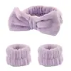 Amazon Faixa de Cabelo Feminina para Lavar o Rosto Pulseira Impermeável Conjunto Laço Simples Faixa de Cabelo Restritiva Aro de Cabelo Acessórios de Cabelo