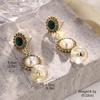 Aretes de Verano de Perla Natural Carta de Amor Camelia Arete Color Libre Sencillo Moda Alta Gama Aretes Ins