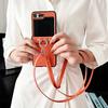 Funda para teléfono con diseño de lichi y cuerda cruzada para Samsung ZFlip5. Funda protectora plegable de bolsillo con todo incluido para Huawei P50.