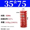 Mola helicoidal de compressão de fio plano forte retangular padrão japonês para molde de alta temperatura vermelha 65mn TM spring SWM carga 6