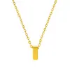 Acero de titanio simple sin decoloración 26 letras inglesas collar unisex cadena de clavícula moda joyería de alta gama mujeres