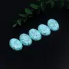 Temu Transfronteiriço Amazon Anel Oval de Pedra Natural Superfície 18*25 Anel de Contas de Cristal Incrustado com Pedras Semi-Preciosas DIY