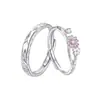 Anillo de Diamante Sakura For You para Pareja para Hombres y Mujeres, Diseño Pequeño Estilo Ins, Flor de Alta Gama con Diamantes, Anillo de Moda y Versátil