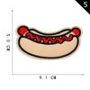 Etiqueta de Bordado Computarizado Yuanda Coca Cola Hot Dog Paleta Adhesivo de Tela Bordado Adhesivo de Tela Accesorios de Ropa Adhesivo Bordado Parche Adhesivo