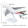 Modelo de avión no de juguete con polea de luz 30 cm Airbus 380 China Southern Airlines 787 COMAC C919 adornos para modelos de avión regalos