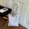 Bolso de Hombro Retro de Lunares de Doble Cara Nuevo de Verano, Estilo Francés de Nicho Versátil Perezoso para el Viaje Diario del Estudiante, Bolso de Axila