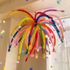 Balão Decorativo Longo de Fogos de Artifício Colorido Dopamina Aniversário Formatura Cenário de Sala de Aula Layout Atmosfera Adereços