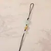 Corda para Pendurar Trevo da Sorte Verde de Quatro Folhas com Nó Auspicioso, Corda Curta para Pendurar, Acessório de Celular Estilo Chinês Feito à Mão, Corda para Pendurar Presente Feito à Mão da Sorte