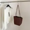 Bolso de Hombro Tipo Cubo de Color Caramelo Nuevo de Verano, Bolso Ligero de Nailon, Casual, Moderno, Versátil, Tendencia, Bolso Tote Estilo Relajado