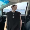 Ropa de Verano para Hombre Marca de Moda Chaleco Deportivo Holgado Sin Mangas Versátil Camiseta Capa Base Baloncesto Deportes