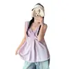 6175# Camisa Protectora Solar sin Mangas Holgada Estilo Coreano para Mujer Ropa de Abrigo de Verano Sentido del Diseño Casual Versátil Chaleco Dulce Moderno