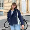 Jaqueta de Lã Casual Solta Curta de Lapela Francesa de Botão Duplo Estilo Outono Novo Transfronteiriço 7999818